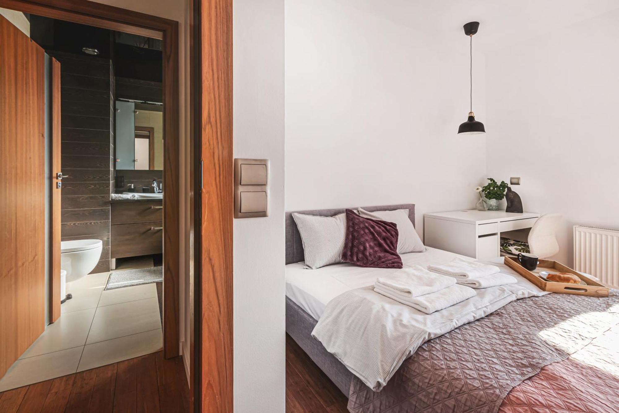 Apartament Z Jacuzzi Parking Balkon 2 Sypialnie วรอตซวาฟ ภายนอก รูปภาพ